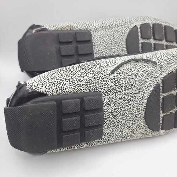 Marc Joseph Pebbled Flats Cypress Hill Tie Black White Leather Brazil Womens 8 - Picture 4 of 9